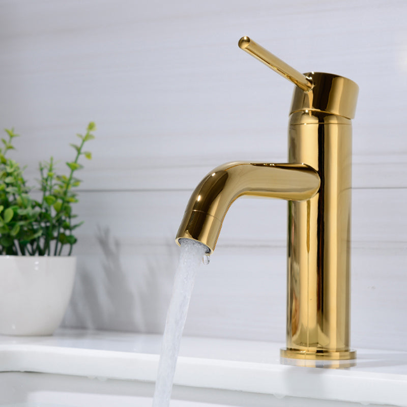BowLift | Modern 1-Hand Basin Faucet Gold Brushed Sink Faucet Brass