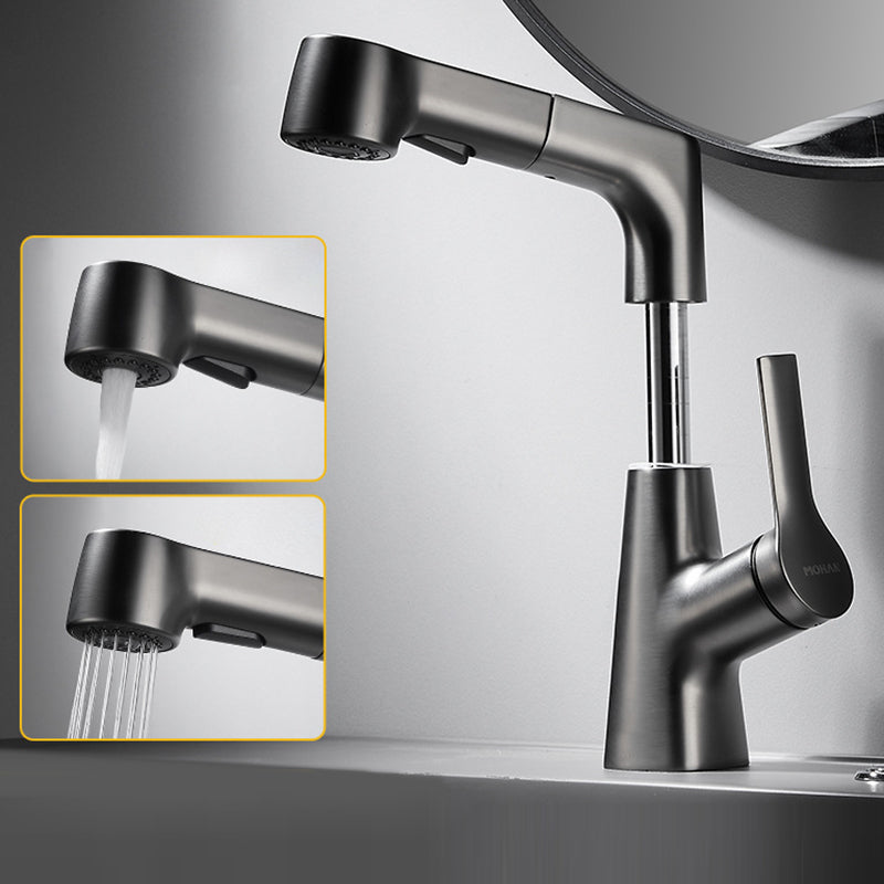 BowLift | Modern 1-Lever Sink Faucet Round Basin Faucet Brass