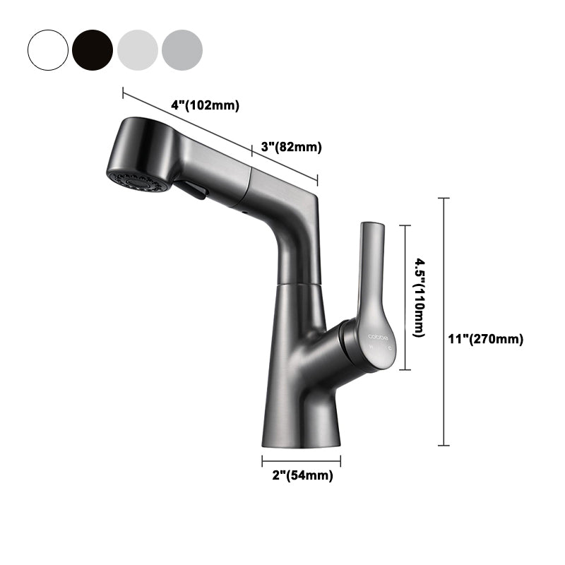 BowLift | Modern 1-Lever Sink Faucet Round Basin Faucet Brass