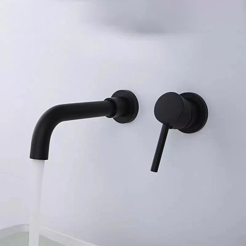 BowLift | Modern 1- or 2-Handle Bathroom Sink Faucet Round Wall-Mounted Bathroom Faucet.