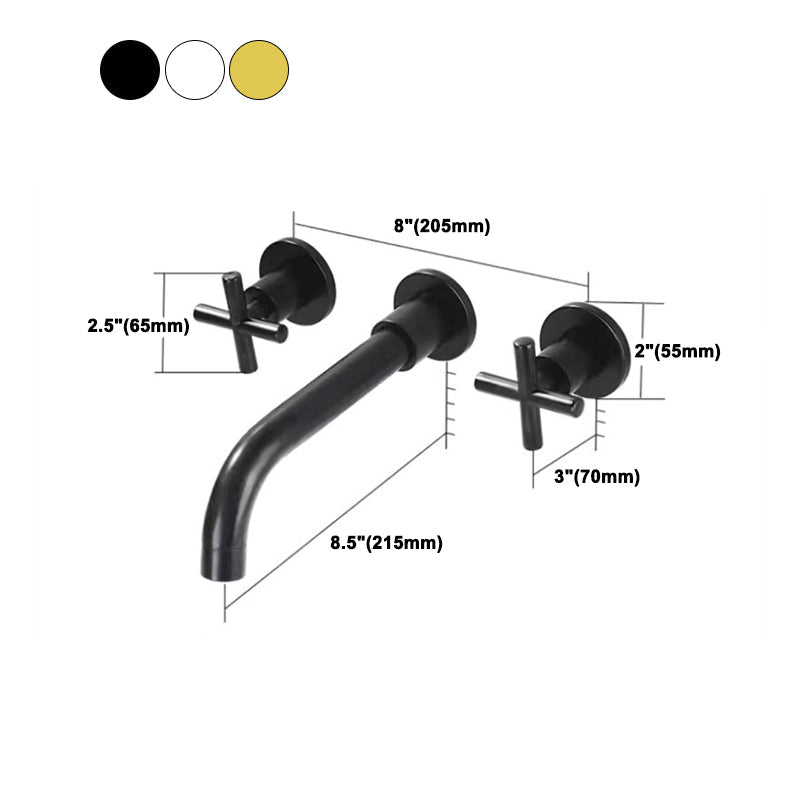 BowLift | Modern 1- or 2-Handle Bathroom Sink Faucet Round Wall-Mounted Bathroom Faucet.