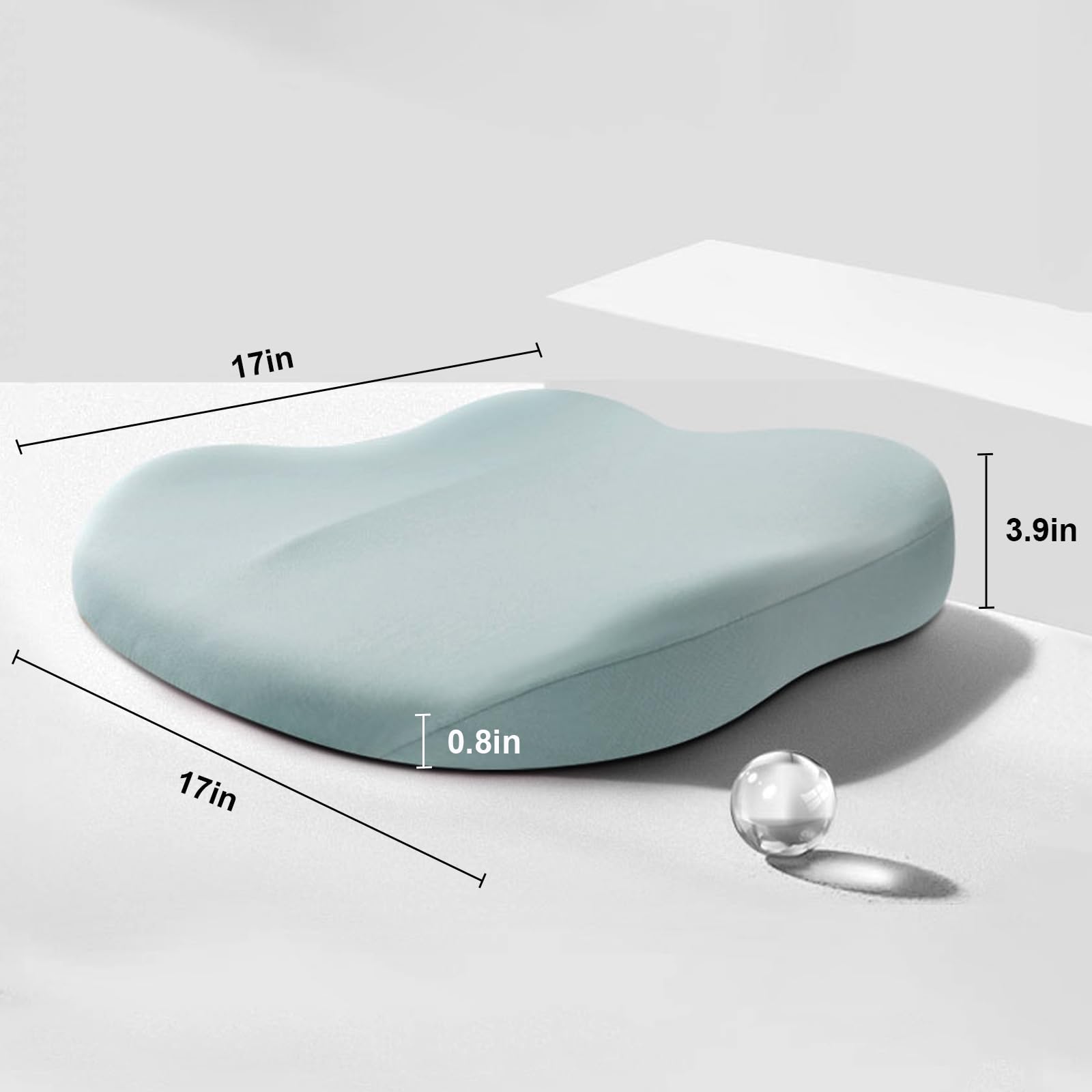 BowLift | Car Cushion RaiseSit – Ergonomic Seat Booster Cushion with Memory Foam