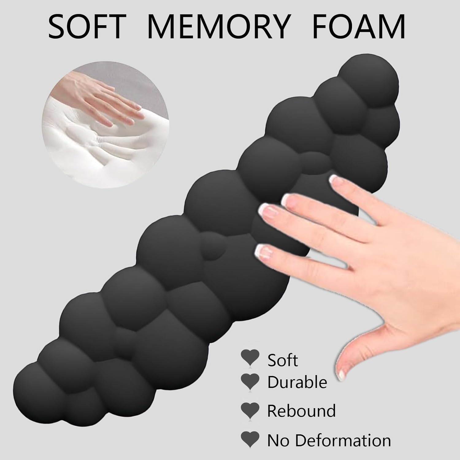 BowLift | Cloud-Shaped Ergonomic Wrist Rest Set with Mouse Pad & Coaster – Zeyora