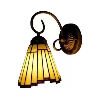 BowLift | Mini Wall Light Tiffany Style Stained Glass Single Light Wall Mount Light for Bedroom
