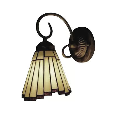 BowLift | Mini Wall Light Tiffany Style Stained Glass Single Light Wall Mount Light for Bedroom