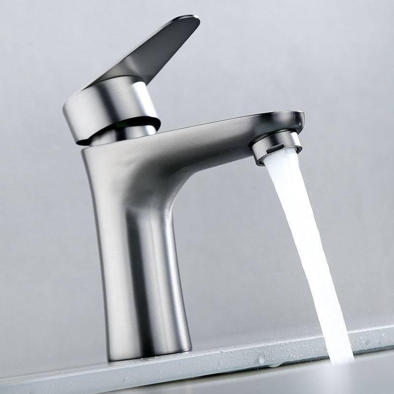 BowLift | Contemporary Stainless Steel Sink Faucet Lever Handles Low Arc Sink Faucet