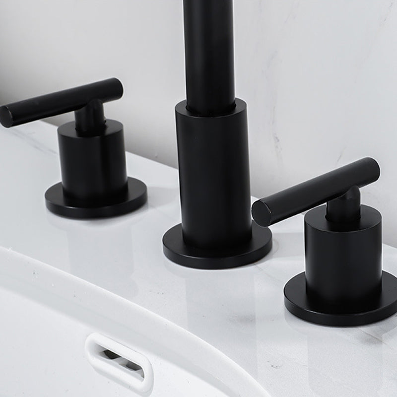 BowLift | Modern 2-Handle Bathroom Sink Faucet 3-Hole Widespread Bathroom Faucet