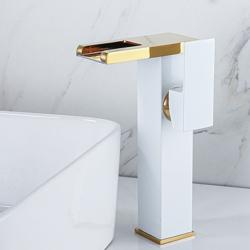BowLift | Contemporary Sink Faucet Solid Color Low Arc Bathroom Sink Faucet