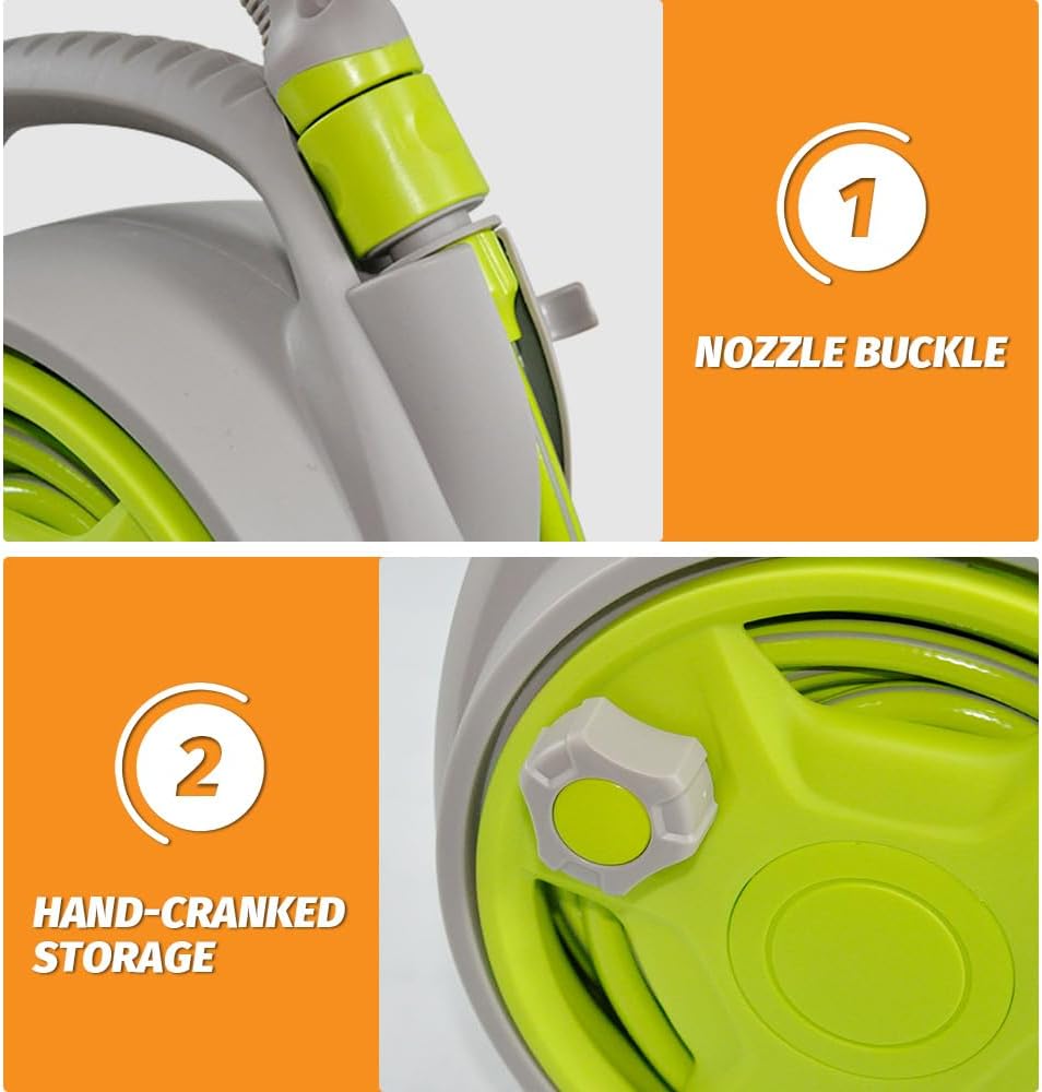 BowLift | Compact Garden Hose Reel Set with 15m Pipe – Corvina