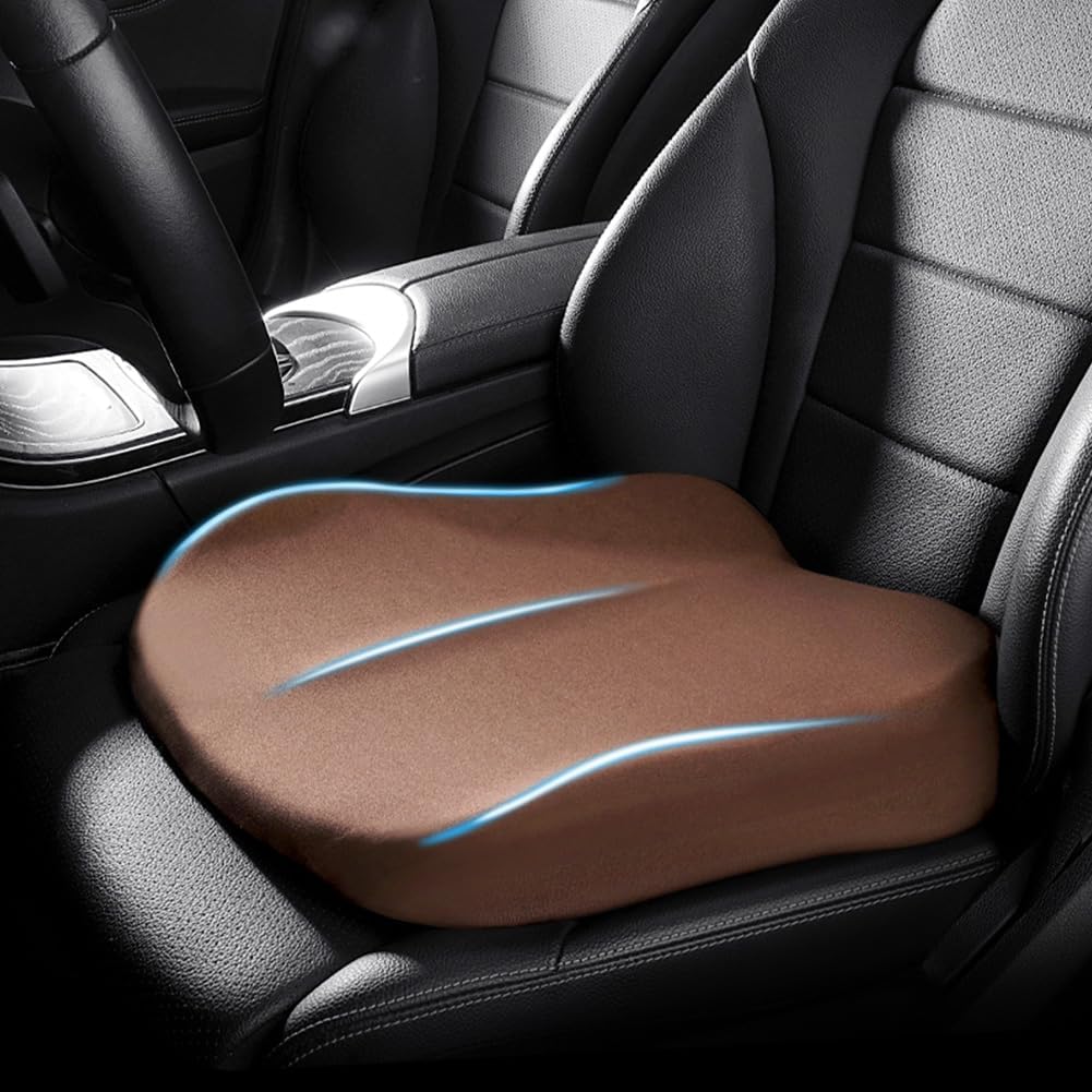 BowLift | Car Cushion RaiseSit – Ergonomic Seat Booster Cushion with Memory Foam