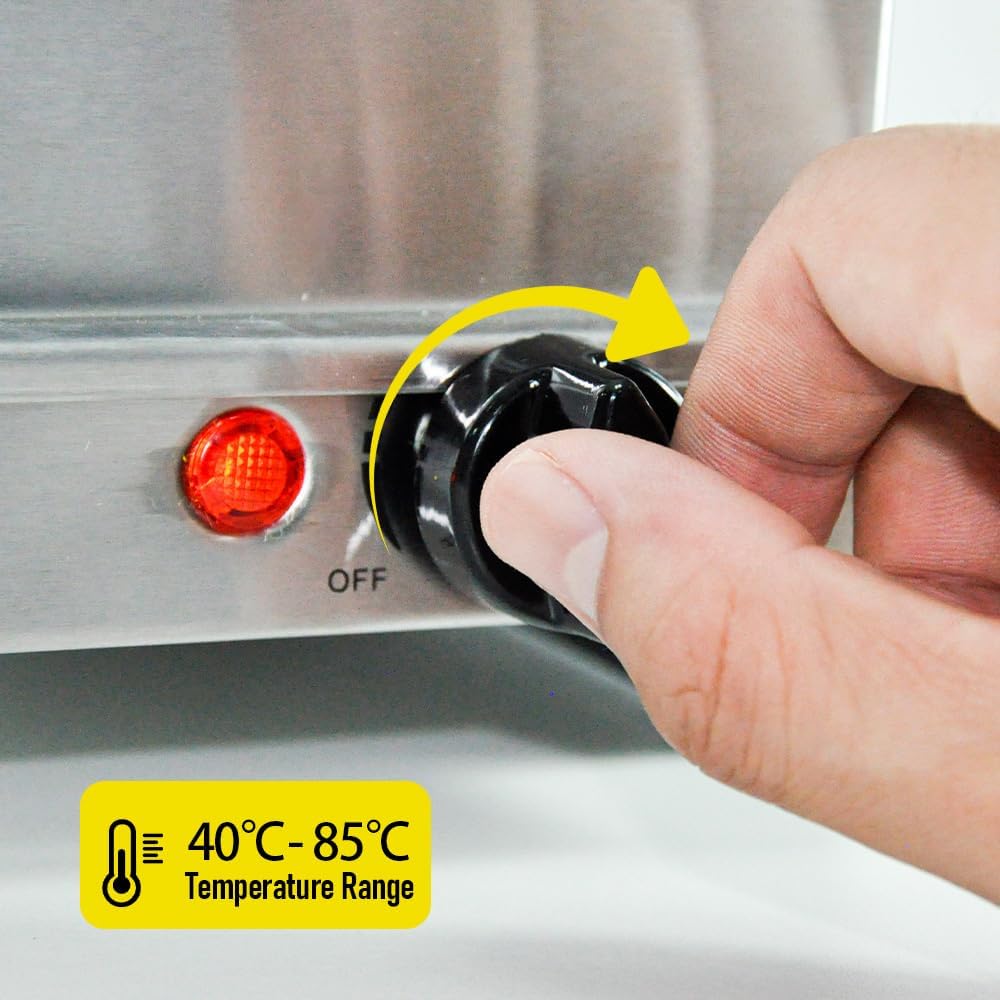 BowLift | Electric Buffet Food Warmer with 3 × 2.5L Trays & Temperature Control – Valtero