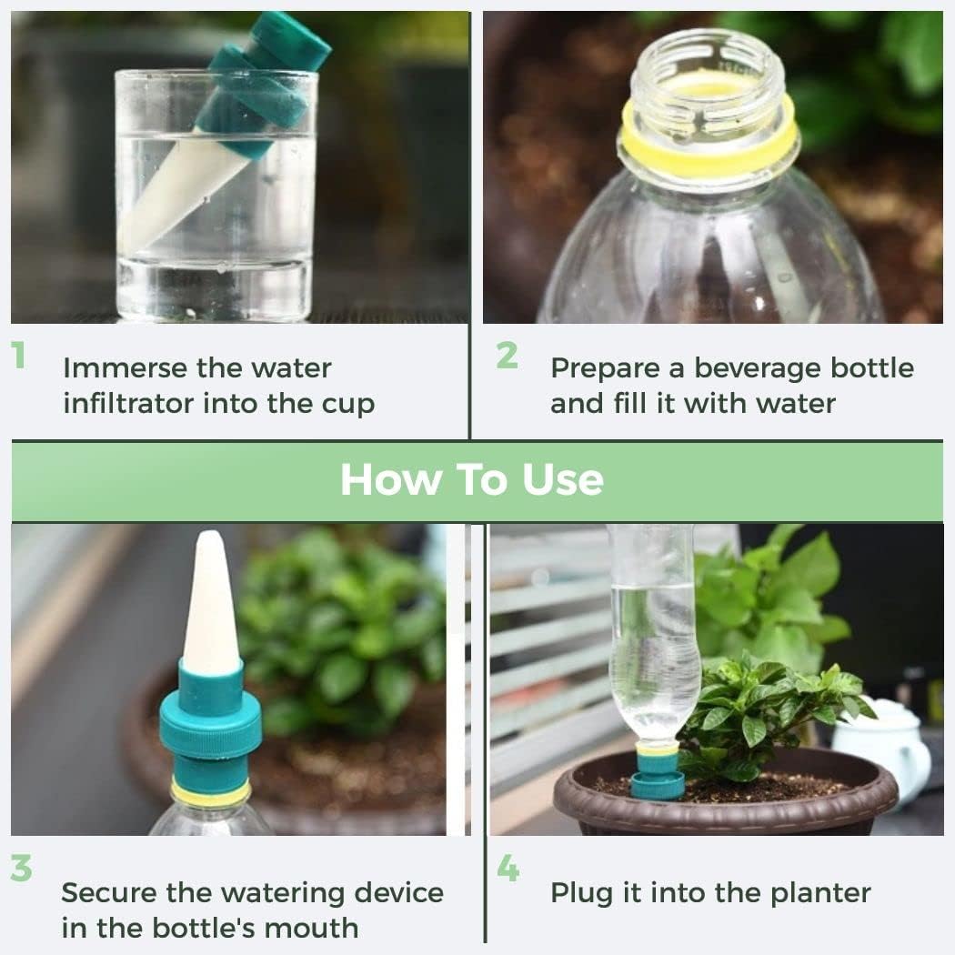 BowLift | Self-watering spikes for plants – Automatic drip tips for bottles