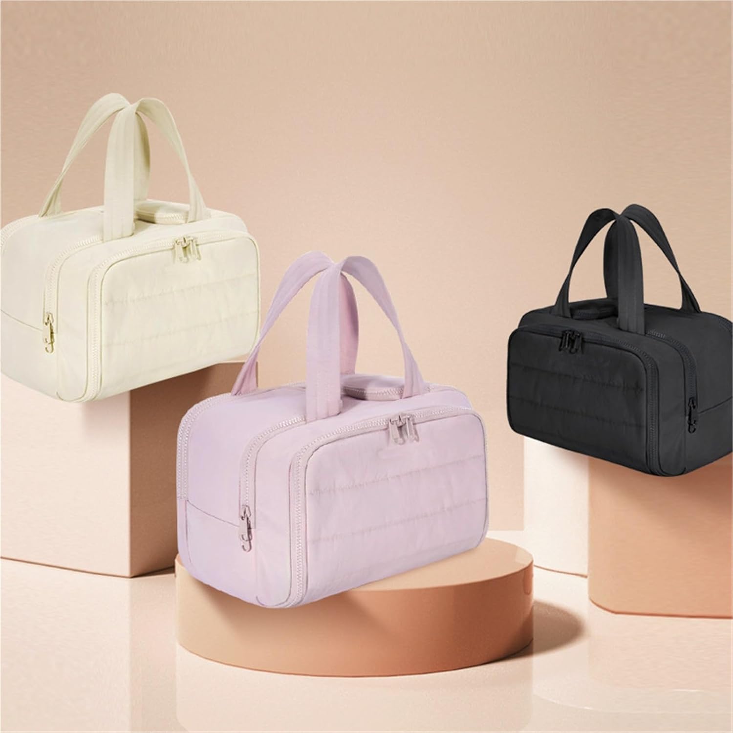 BowLift | 4-in-1 Puffy Toiletry Bag for Women – Large Travel Makeup & Skincare Organiser