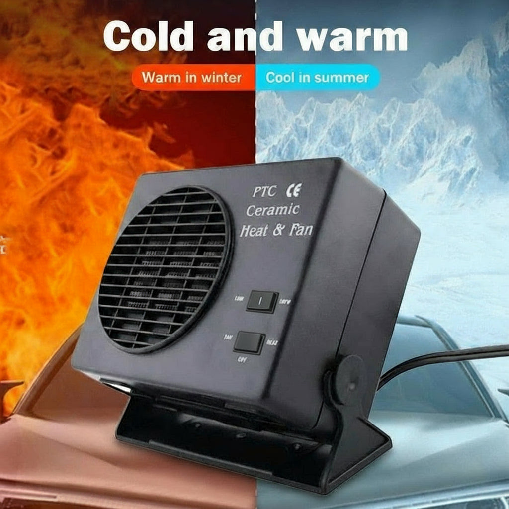 BowLift | 12V Ceramic Car Heater Fan | 150W-300W | Portable Defroster w/ Automatic Thermostat