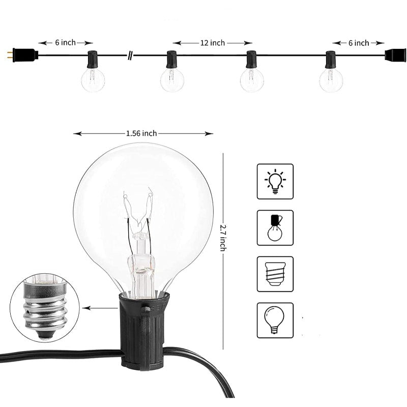 BowLift | Royaleva Outdoor Dimmable String Lights - 20 ft LED Ambient Lighting