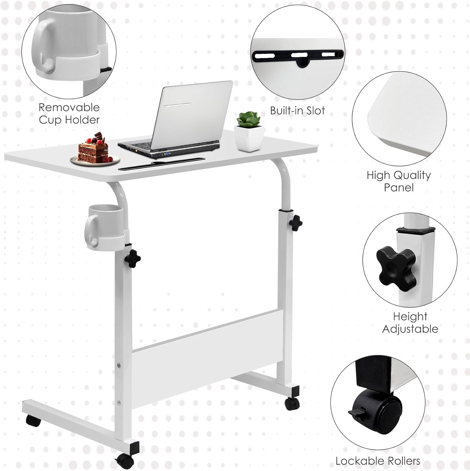 BowLift | Adjustable Laptop Desk | Multi-Purpose, Height-Adjustable & Mobile for Home Office, Bedside or Sofa Use