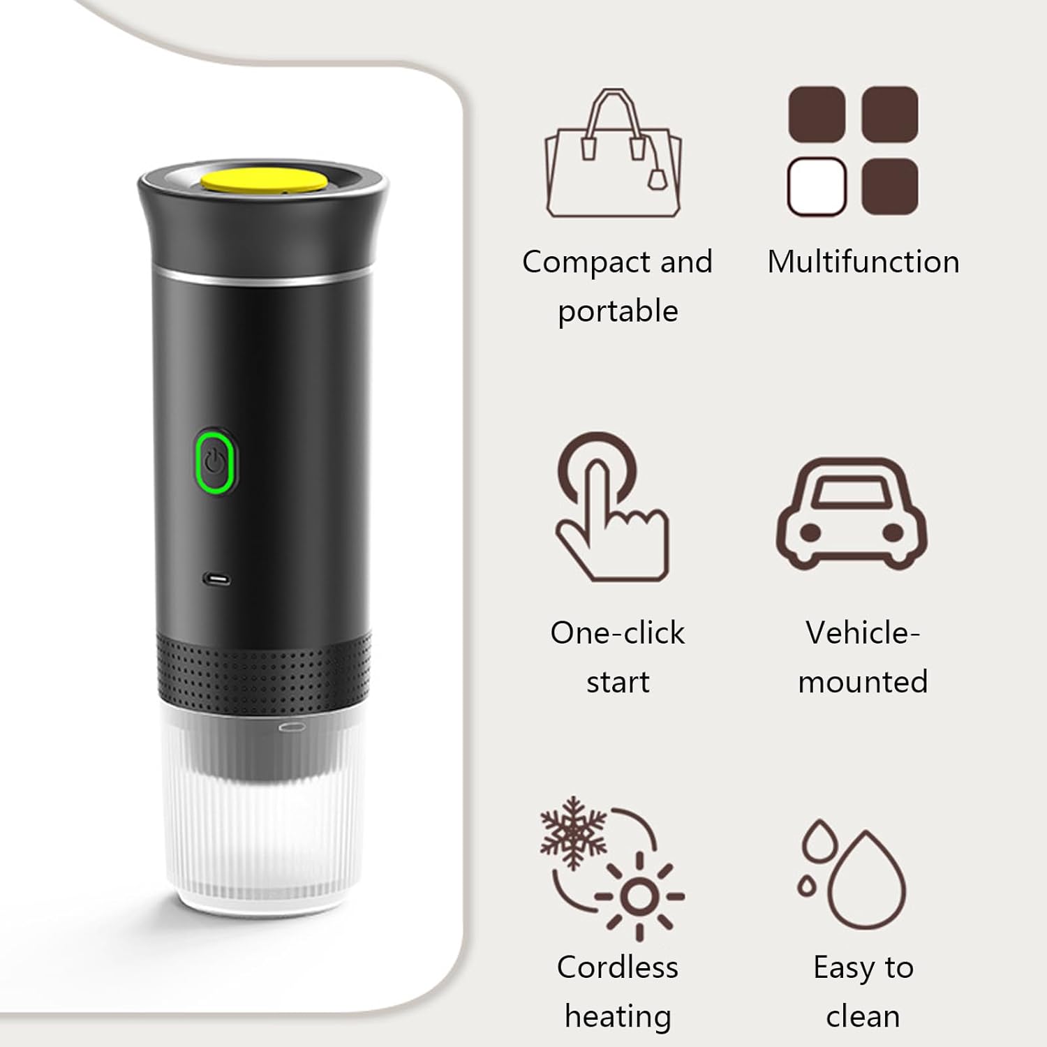 BowLift | Portable 3-in-1 Espresso Coffee Maker with Rechargeable Battery – Raverno