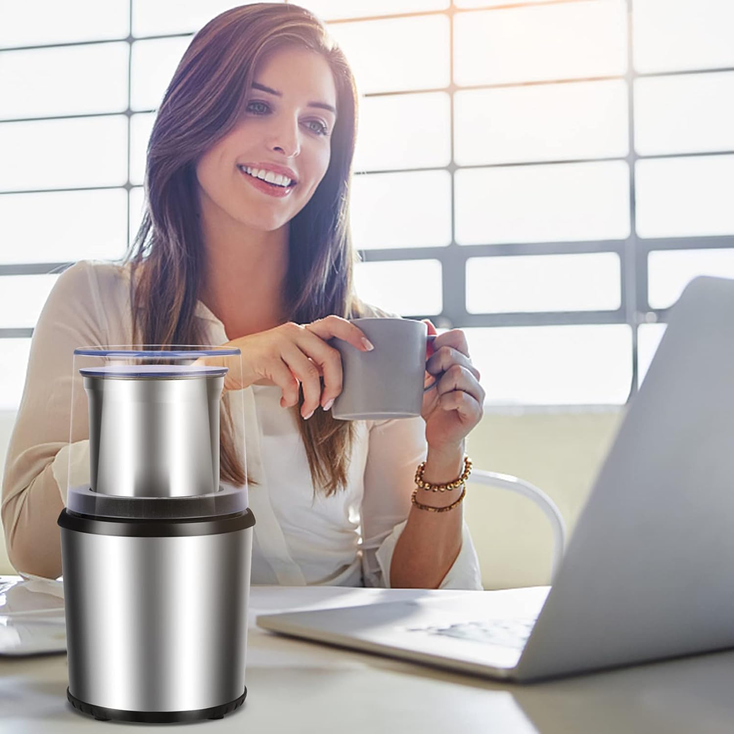 BowLift | Electric Coffee & Spice Grinder with Removable Cup – BrewMate