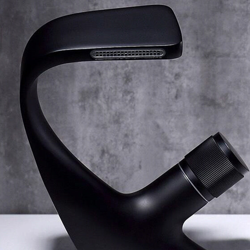 BowLift | Contemporary Container Copper Brass Knob Handle Low Arch Container Faucet