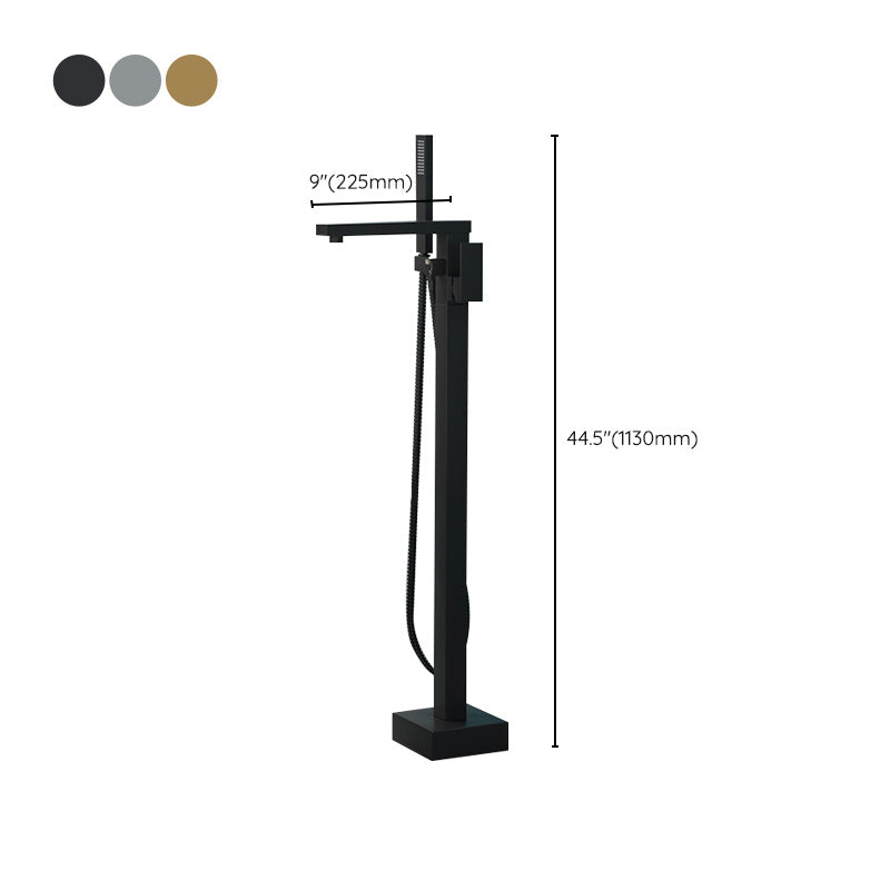 BowLift | Modern Freestanding Bathtub Faucet Copper Floor Mounted Freestanding Bathtub Faucet