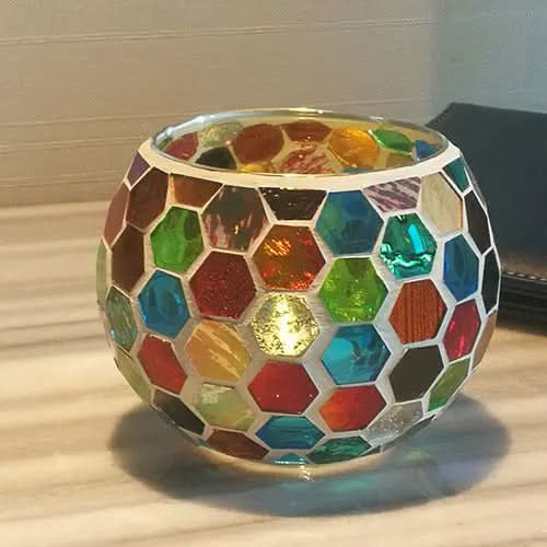 BowLift | Mosaic Glass Candle Holder for Home Decor