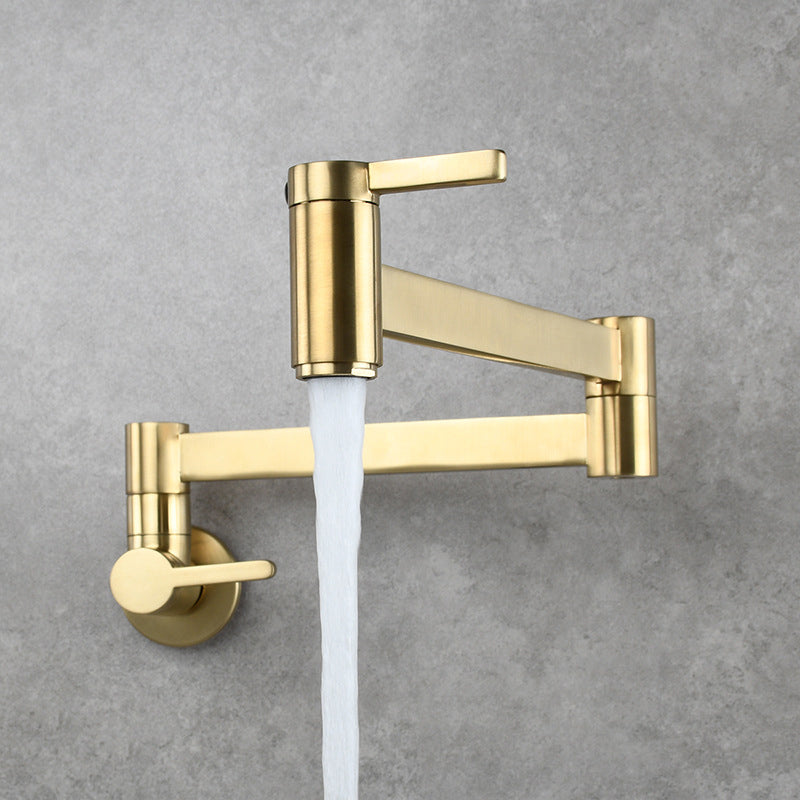 BowLift | Beautiful Wall Mounted Brass Fixtures Stain Resistant Wall Mounted Bathroom Faucet