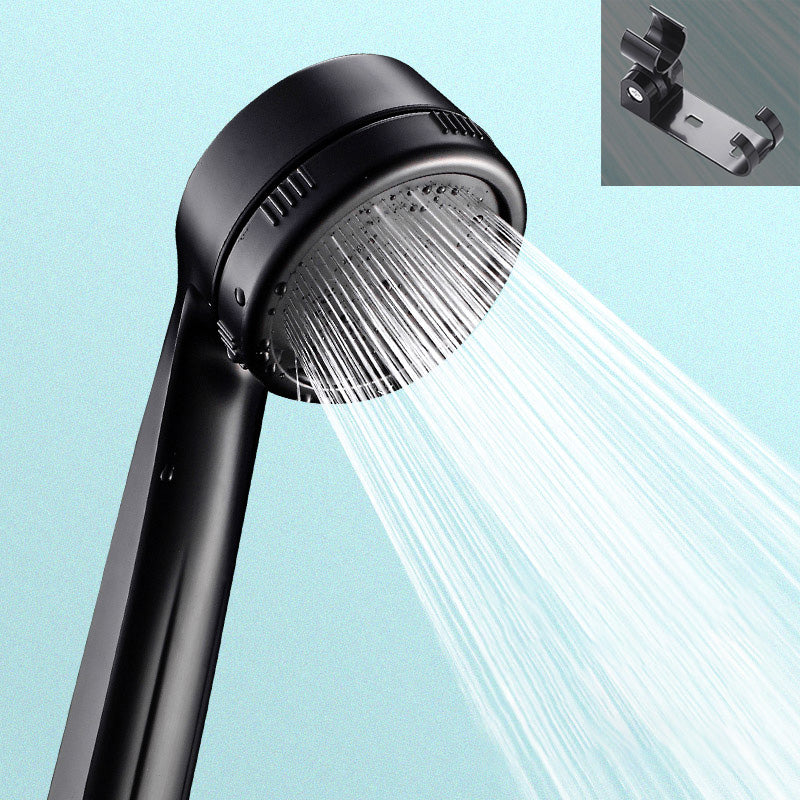 BowLift | Contemporary Showerhead Round Handheld Showerhead Combination in Black