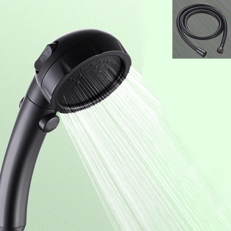 BowLift | Contemporary Shower Head Round Handheld Shower Head Combination in Black