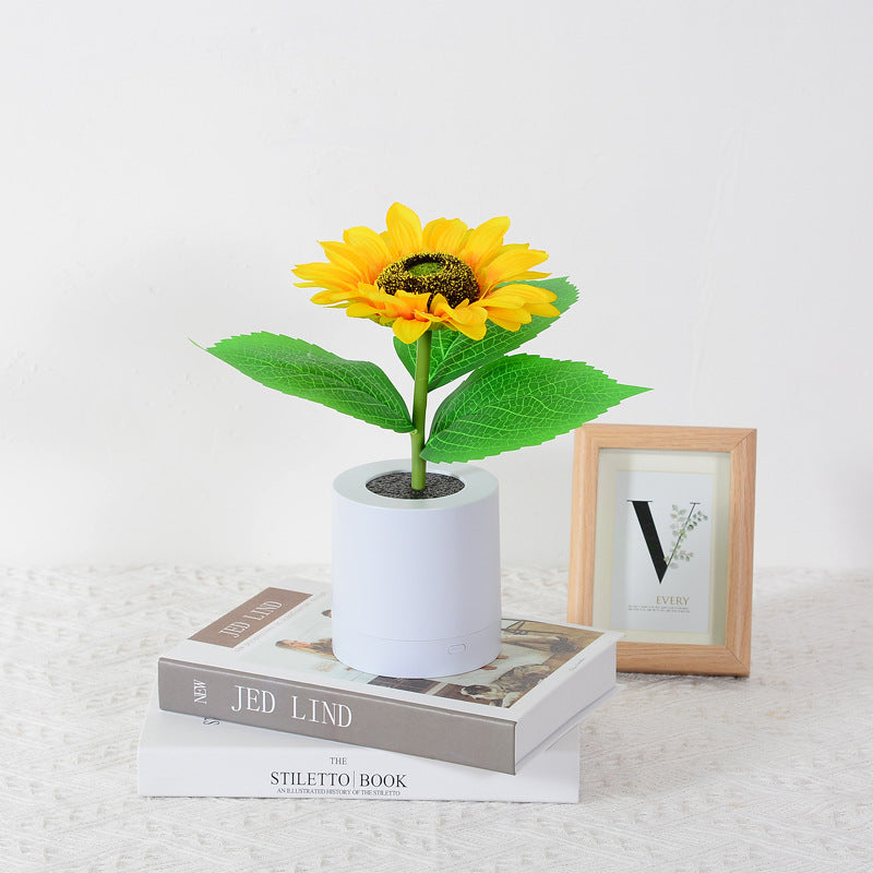 BowLift | LED Sunflower Table Lamp - Decorative Lighting Fixture for Home Decor & Nightstand Use