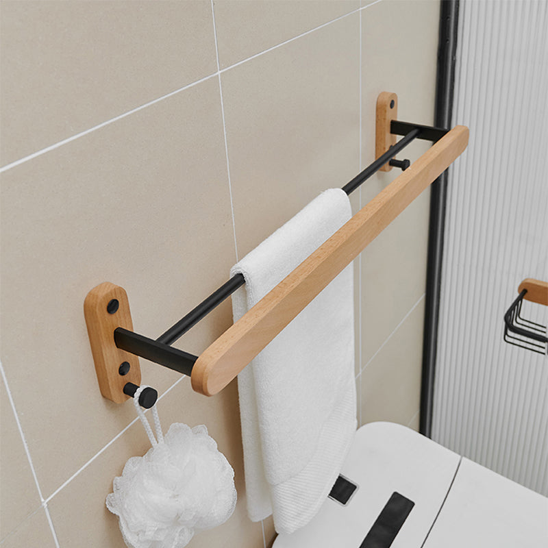 BowLift | Metal and wood bathroom accessories as a single piece or in a set in black