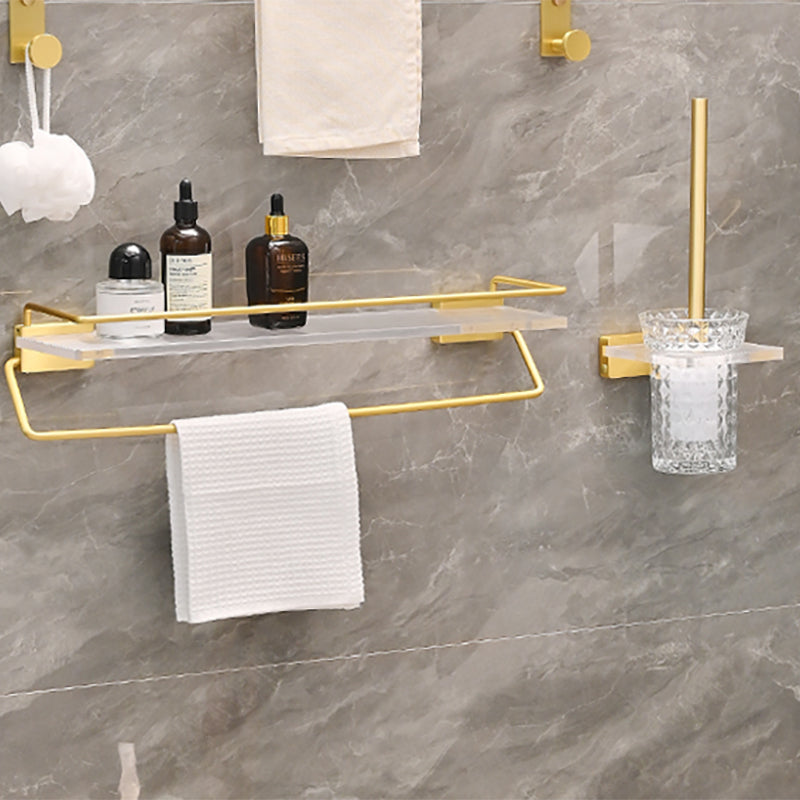 BowLift | Metal and acrylic bathroom accessories as a single piece or in a set in gold