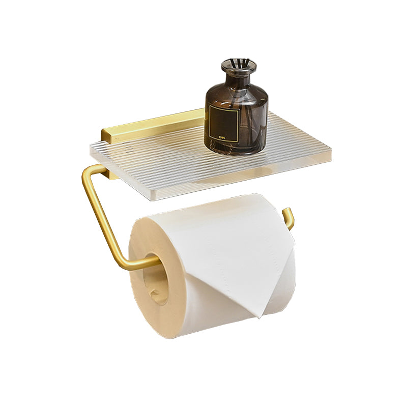 BowLift | Metal and acrylic bathroom accessories as a single piece or in a set in gold