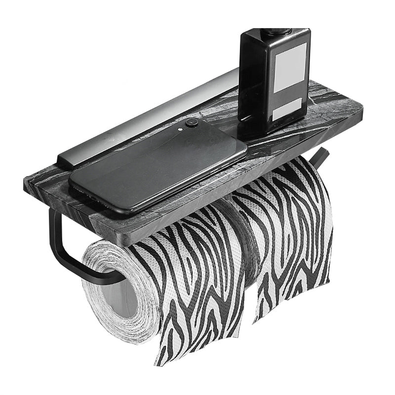 BowLift | Metal and marble bathroom accessories as a single piece or as a set in black