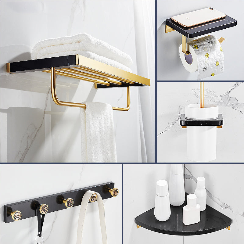 BowLift | Metal and Marble Bathroom Minimalist Accessory as a Single Piece or in a Set in Gold
