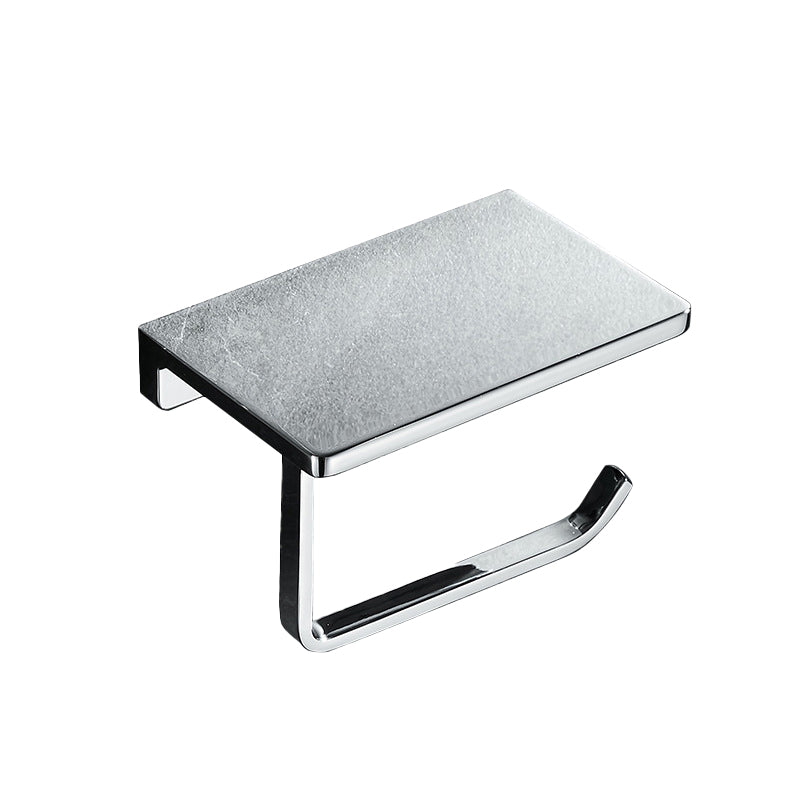 BowLift | Contemporary 2-piece bathroom set made of polished chrome stainless steel toilet paper holder