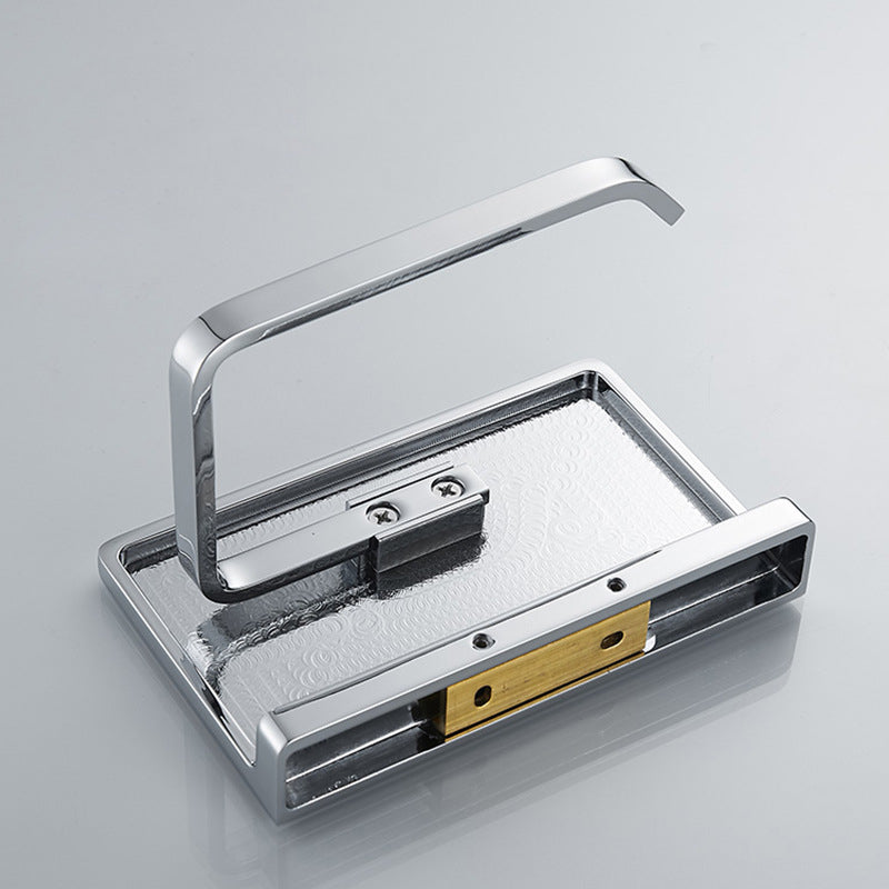 BowLift | Contemporary 2-piece bathroom set made of polished chrome stainless steel toilet paper holder