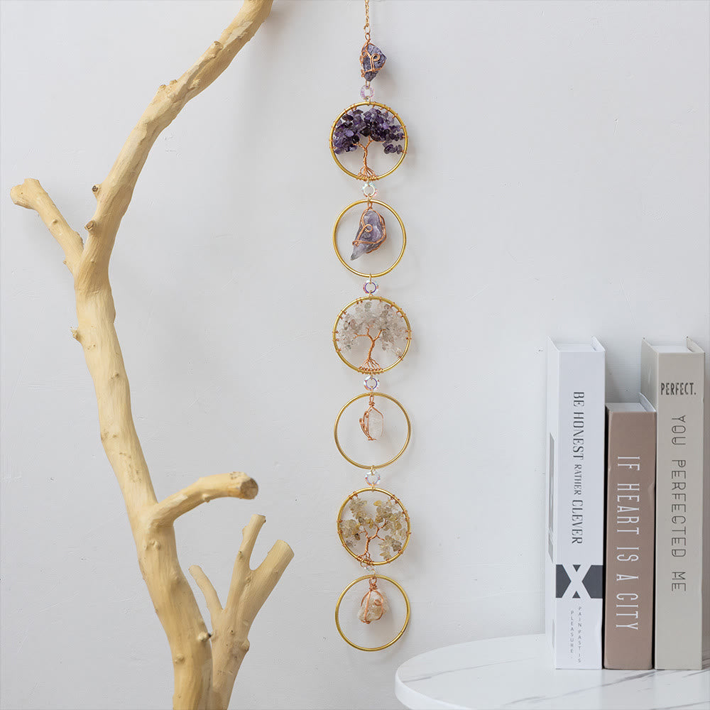 BowLift | Crystal Tree of Life 6 Rings Wall Decor Ornament