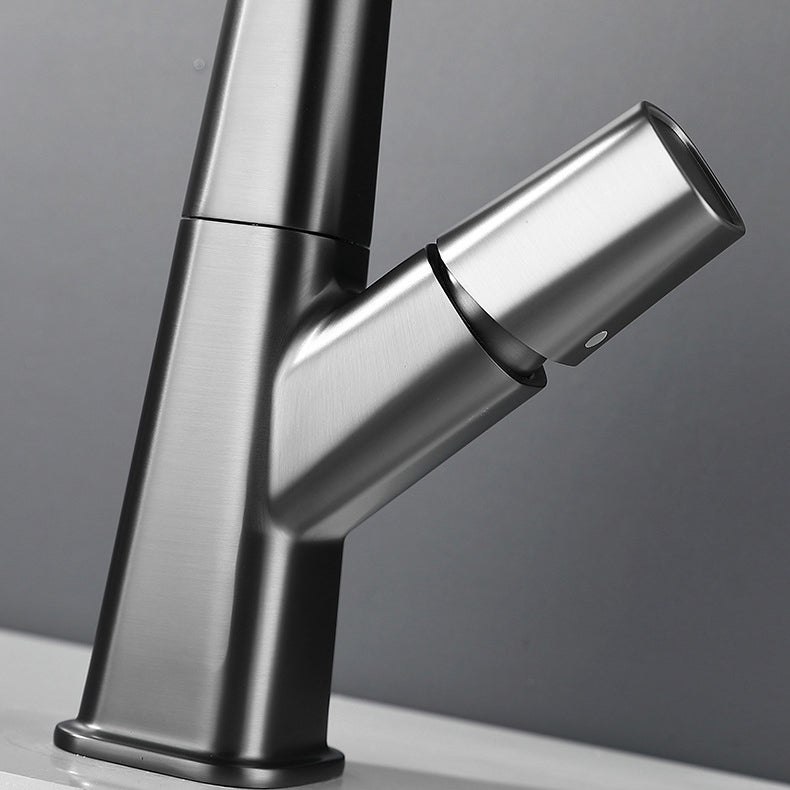 BowLift | Brass Contemporary Sink Faucet Pull-Out Round Bathroom Faucet