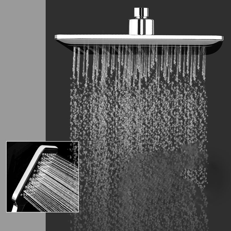 BowLift | Chrome Square Shower Head Combination Wall Mounted and Ceiling Mounted Hand Shower