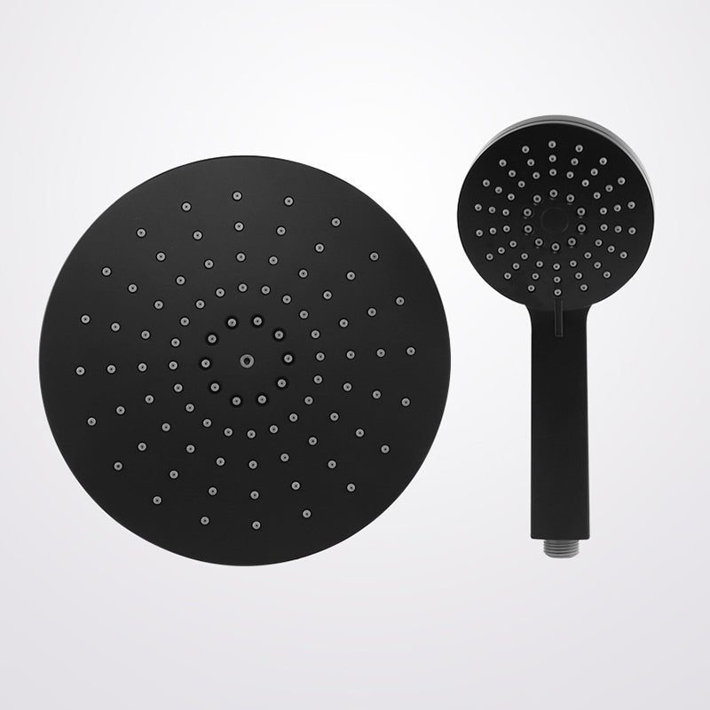 BowLift | Contemporary Black Round Showerhead Combo Rain Shower Hand Shower