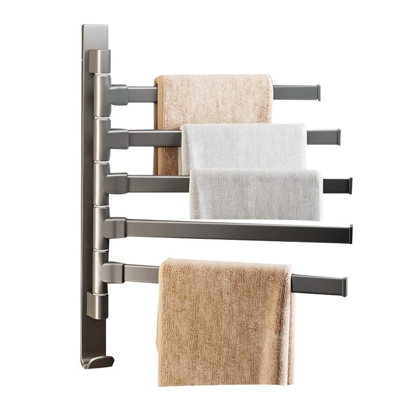 BowLift | Contemporary Gray Bathroom Accessory Set Aluminium Towel Holder