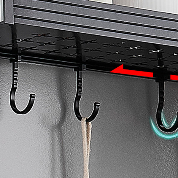 BowLift | Black / Silver Bathroom Accessories Aluminum Hardware Set Bathroom Shelf
