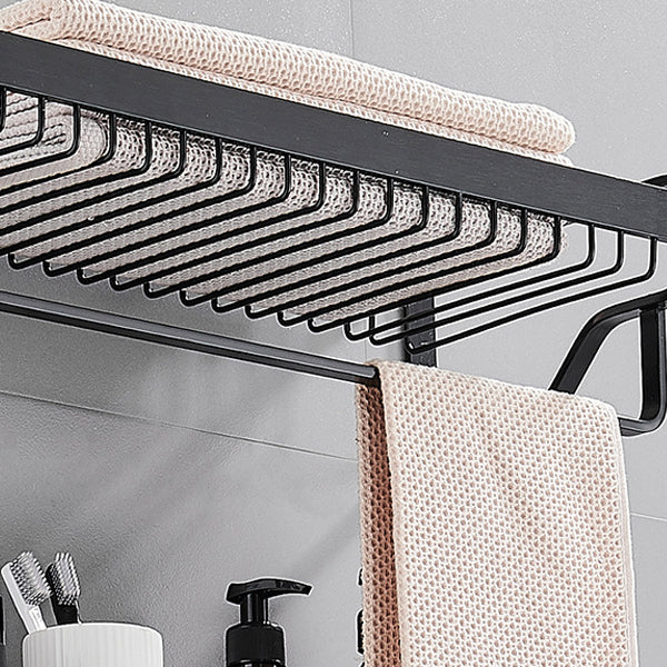 BowLift | Black / Silver Bathroom Accessories Aluminum Hardware Set Bathroom Shelf