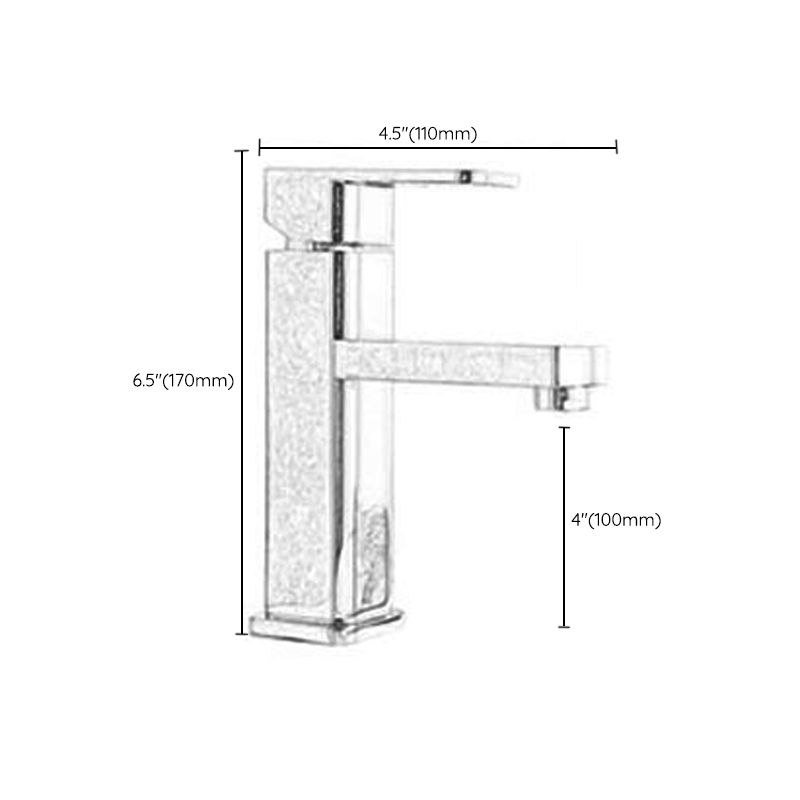 BowLift | Cubic Chrome Bathroom Faucet Low Arc Single Lever Basin Faucet