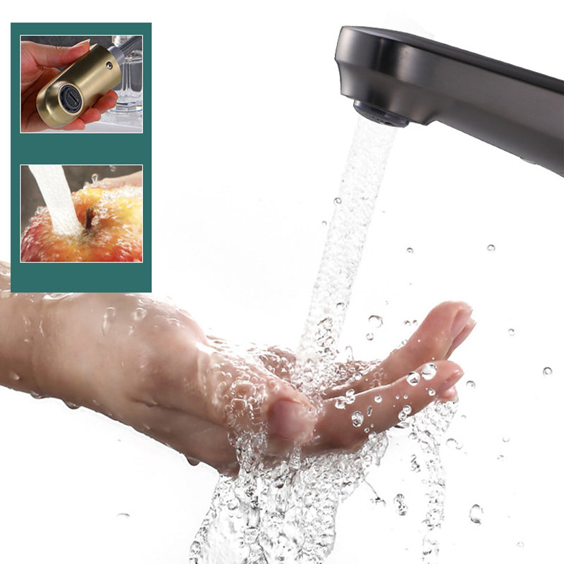 BowLift | Contemporary Basin Faucet Copper Pure Color Single Lever Retractable Basin Faucet