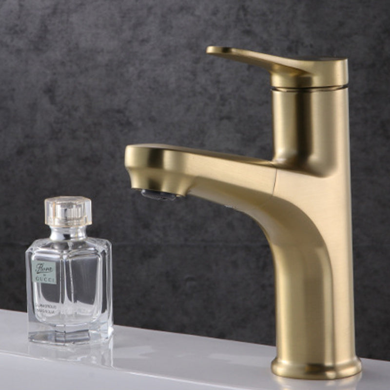 BowLift | Contemporary Basin Faucet Copper Pure Color Single Lever Retractable Basin Faucet