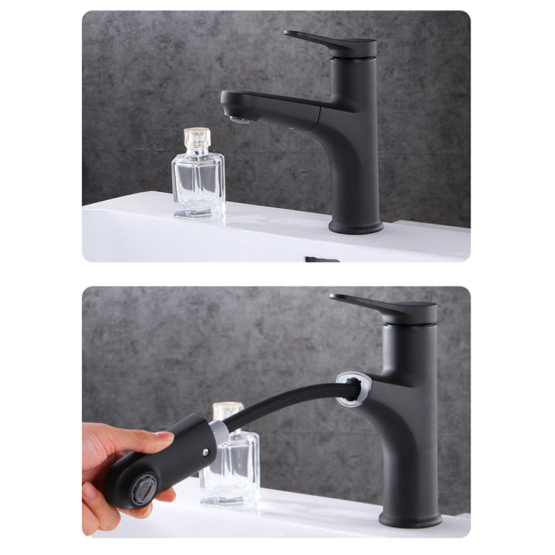 BowLift | Contemporary Basin Faucet Copper Pure Color Single Lever Retractable Basin Faucet