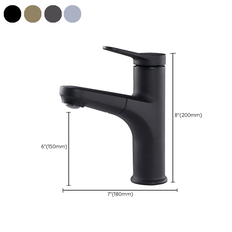 BowLift | Contemporary Basin Faucet Copper Pure Color Single Lever Retractable Basin Faucet