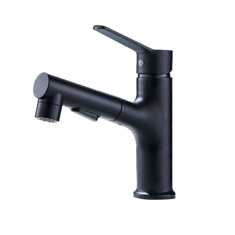 BowLift | Vessel Sink Faucet Modern Pull-Out Bathroom Faucet with One Lever Handle