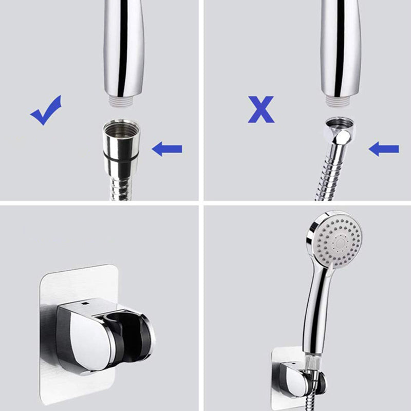 BowLift | Contemporary Shower Combination Double Shower Head Chrome Wall Mount Round Shower Head